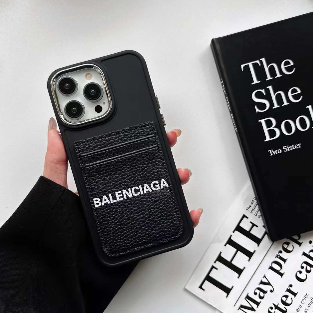 バレンシアガ iPhone15 Pro/14 Proケース カード収納 BALENCIAGA