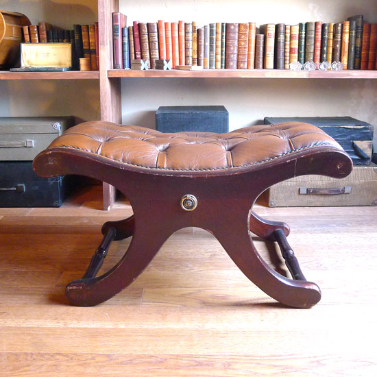 アンティーク オットマン フットスツール チェスターフィールド