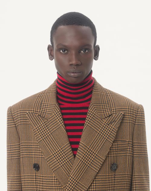 グレンチェック ウール ダブルブレスト コート for メンズ インチ