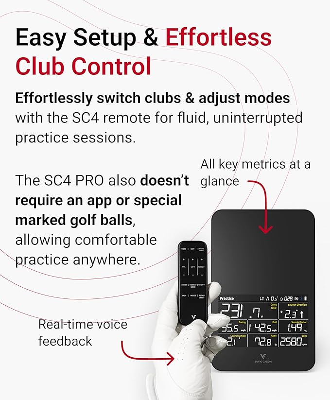 Refurbished Swing Caddie SC4 PRO Golf Launch Monitor – Voice Caddie