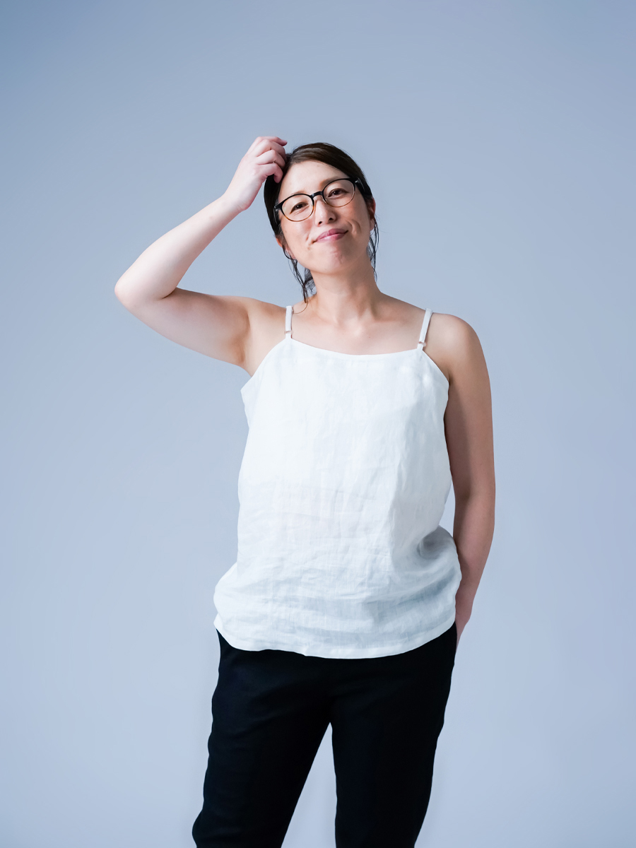 リネンキャミソール】下着をつけずに快適に過ごせる トッキノン