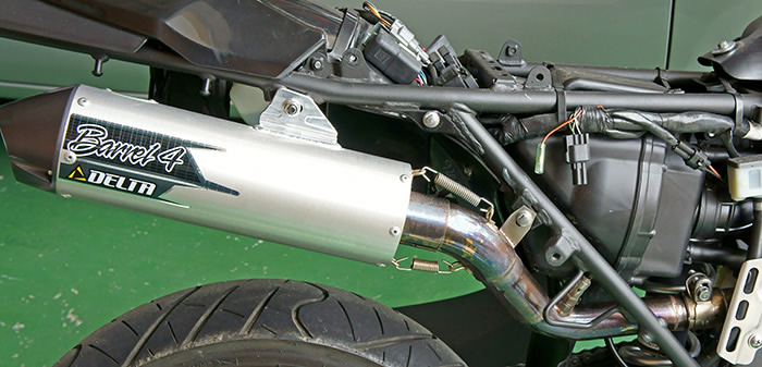 DトラッカーX マフラー交換3