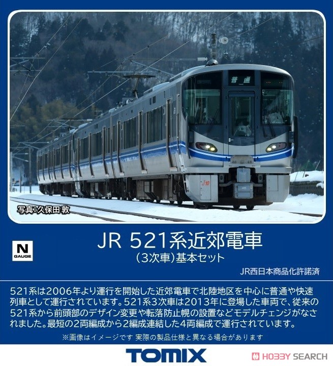JR 521系近郊電車 (3次車) 基本セット (基本・2両セット) (鉄道模型
