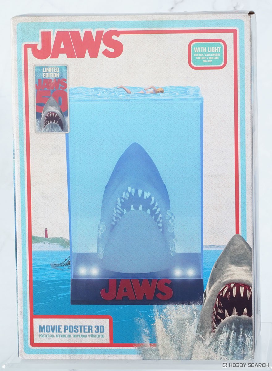 ジョーズ JAWS/ 映画ポスター ライトアップ PVC スタチュー 50th