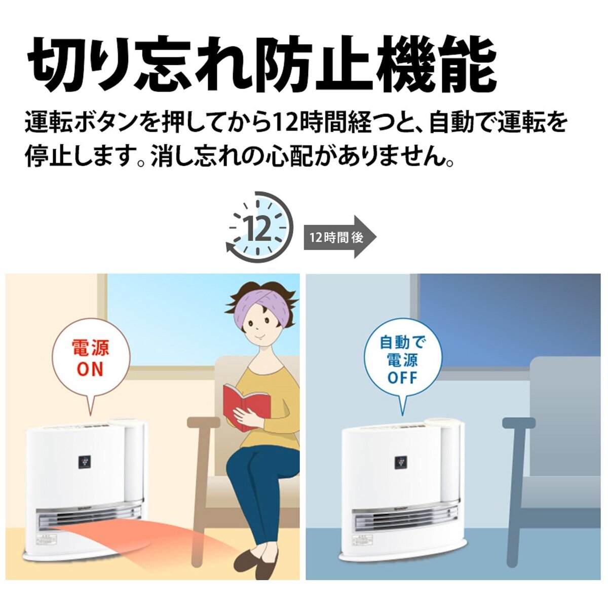 シャープ 加湿セラミックファンヒーター HX-J120-W | Costco Japan