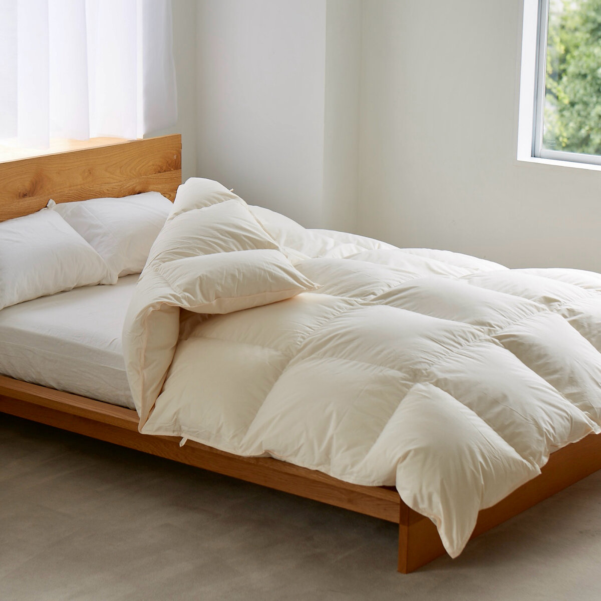 羽毛布団 ナチュラルダックダウン93％ ダブル アイボリー | Costco Japan