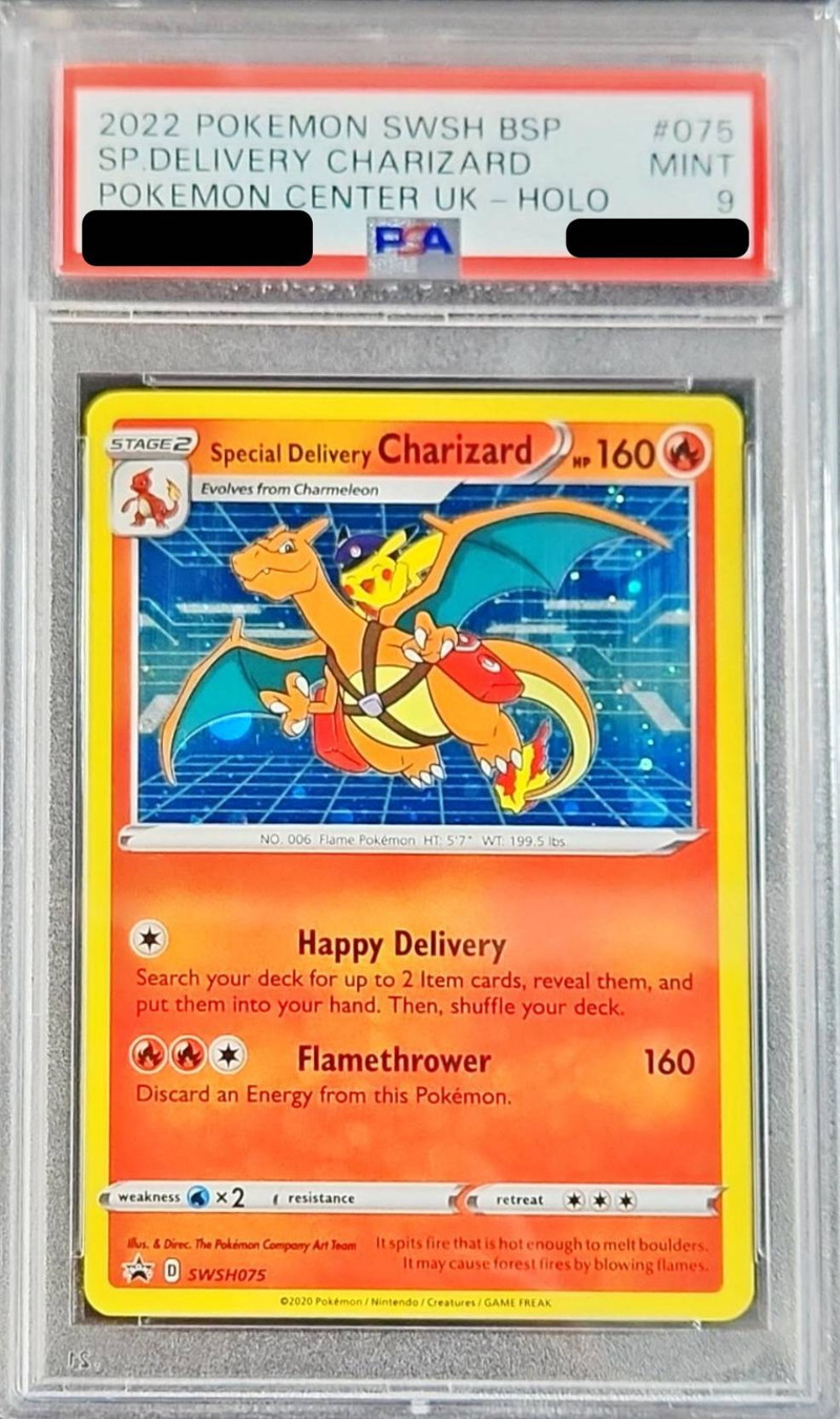 PSA9鑑定済〕リザードン(スペシャルデリバリー/英語版)【-】{SWSH075}