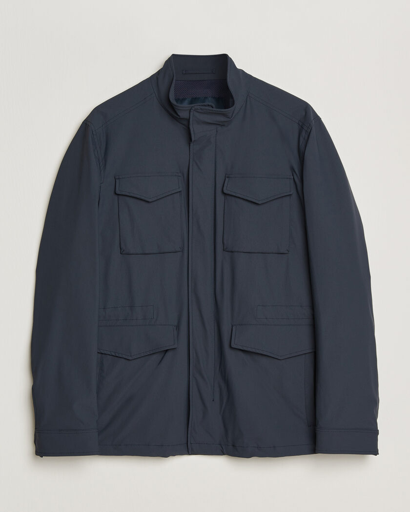 Stone Island David TC Field Jacket Navy Blue at CareOfCarl.com