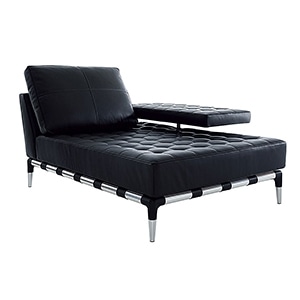 Cassina（カッシーナ）241-22 PRIVE 1人掛ロングシート 黒革（13X606