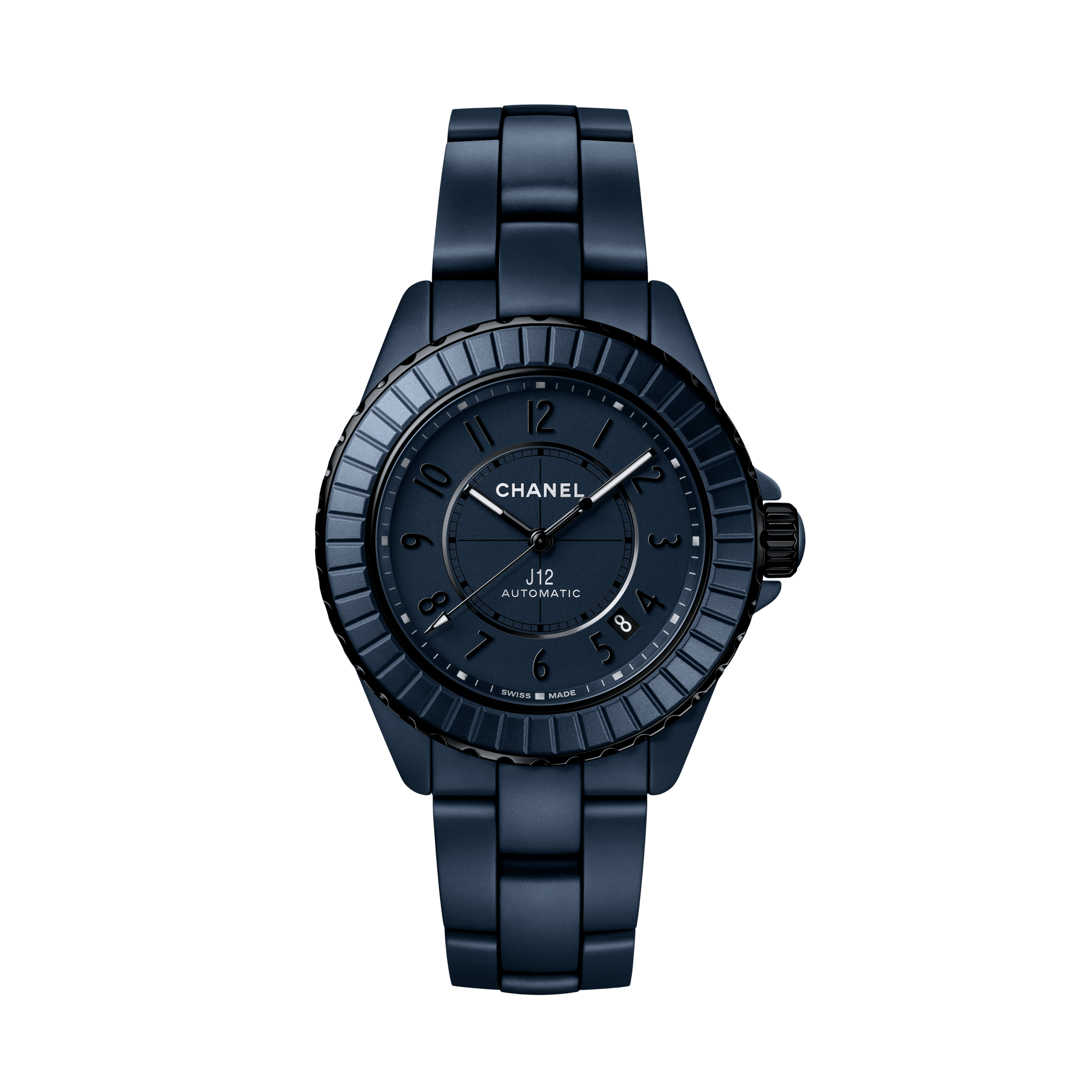 J12 Watch Caliber 12.1, 38 MM - Matte Blue Ceramic | CHANEL