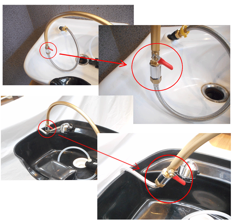 頭皮洗浄シャワー ヘッドスパ 頭散浴 「夢見心地」美容室シャンプー台