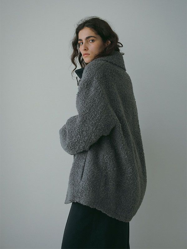 ETRE TOKYO - ビックカラーブークレ Pコート - GREY | ADDICT WEB SHOP