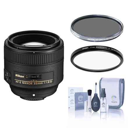 Nikon 85mm f/1.8G FX AF-S NIKKOR Lens, Bundle with Tiffen 67mm UV
