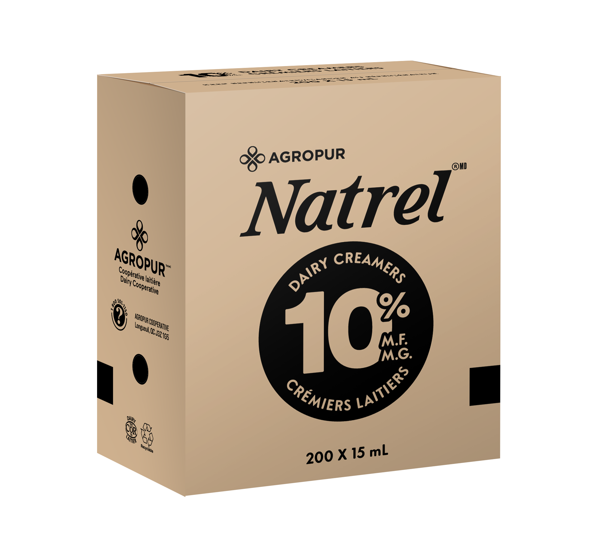 200X15ML NATREL 10% DAIRY CREAMER | Agropur Solutions