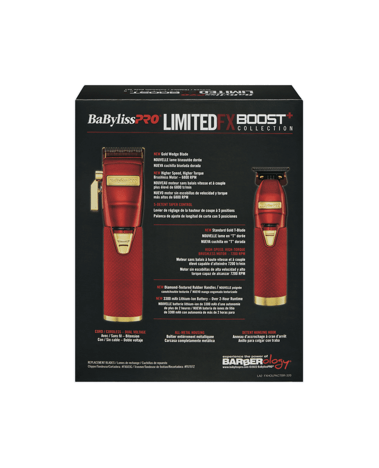 BabylissPro LimitedFX Boost+ Collection - Red #FXHOLPKCTB-R