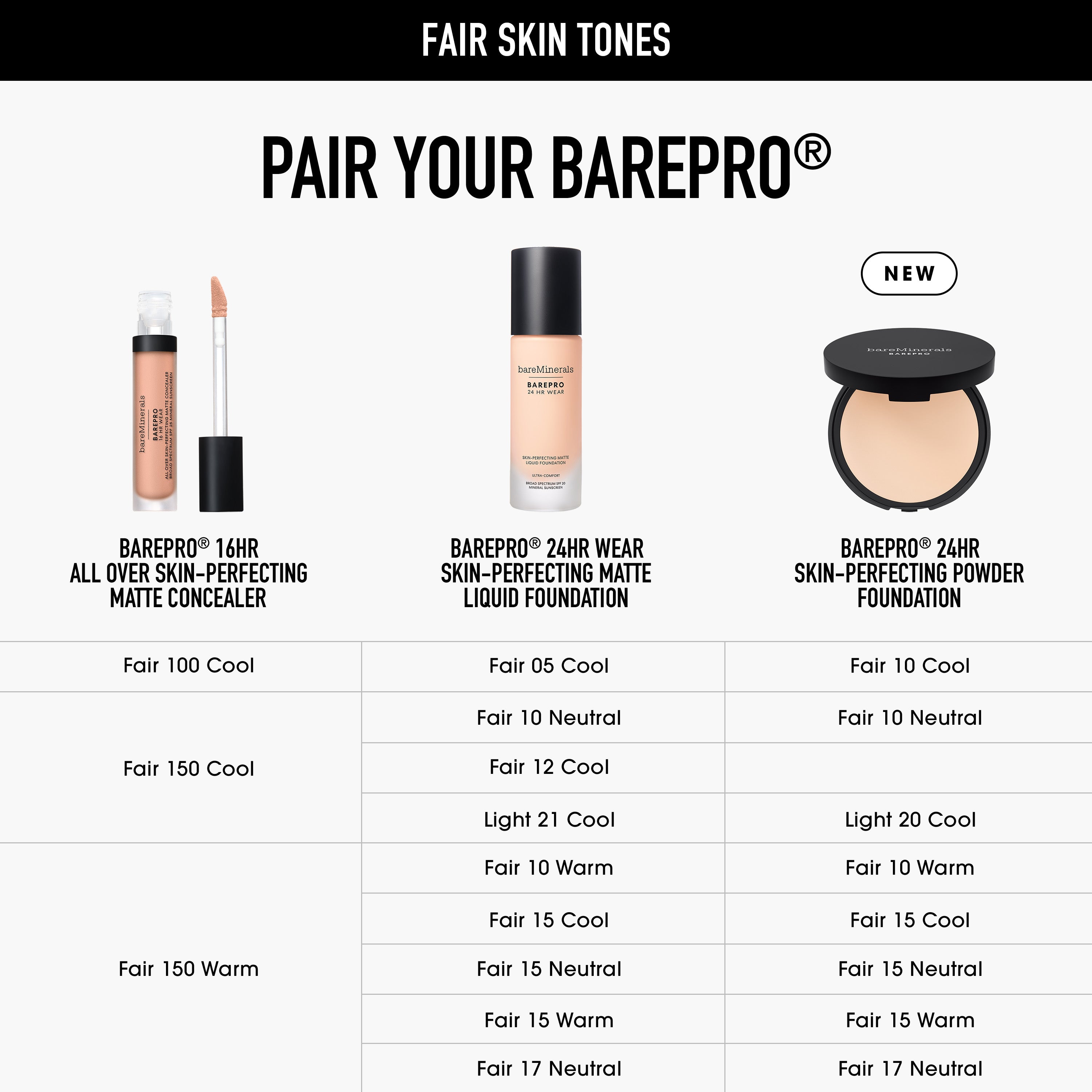 BAREPRO 24HR Powder Foundation - Full Coverage Foundation