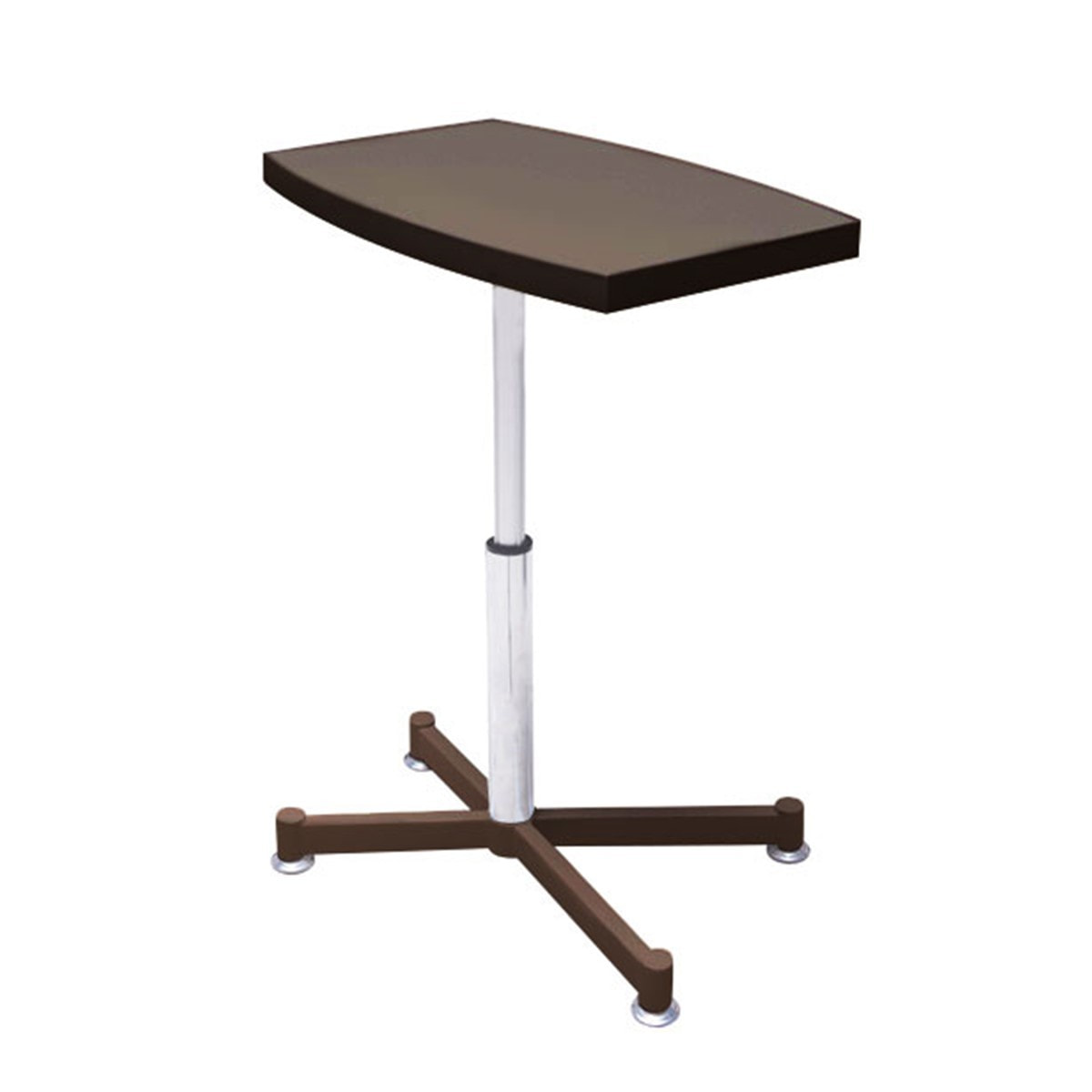 ガス圧式ネイルサイドテーブル（キャスター付）ダークブラウンの卸