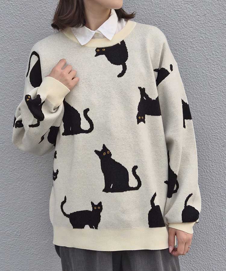 WEB限定】アニマル総柄ニット | Bleu Bleuet（ブルーブルーエ）公式通販