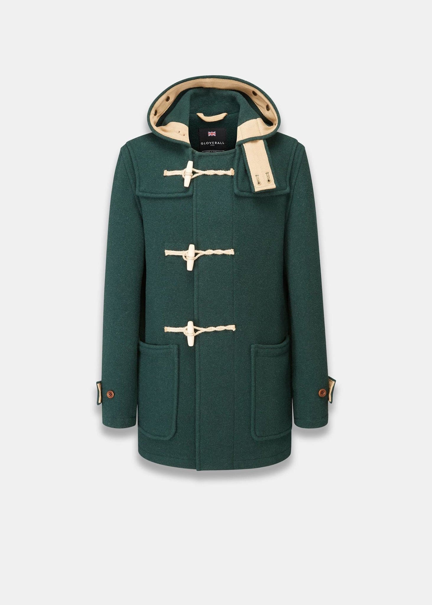 Men's Mid-Length Monty Duffle Coat Pine Green | Gloverall