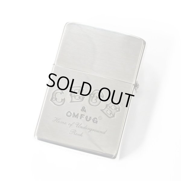 VIntage Zippo CBGB & OMFUG Logo Skull Metal Oxidized Silver