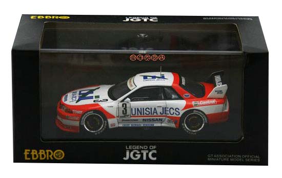 White-Orange 1:43 EBBRO Diecast Nissan R32 JGTC 1994 Model
