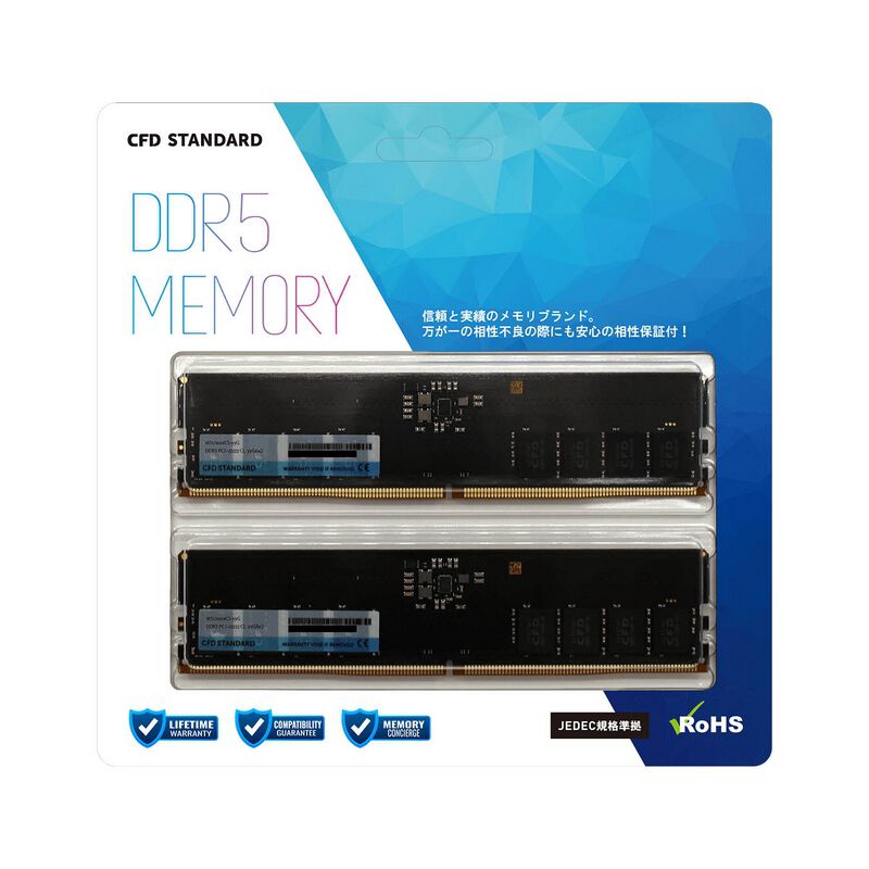 DDR5メモリー CFD PC5-44800 CL46 16GB×2枚 DDR5メモリー CFD PC5