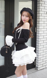 デザインネックリボンミニワンピース – Darich (ダーリッチ)