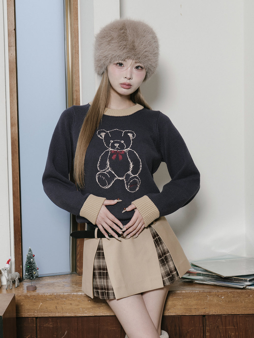 ポイントカラーDベアニットトップス – Darich (ダーリッチ)