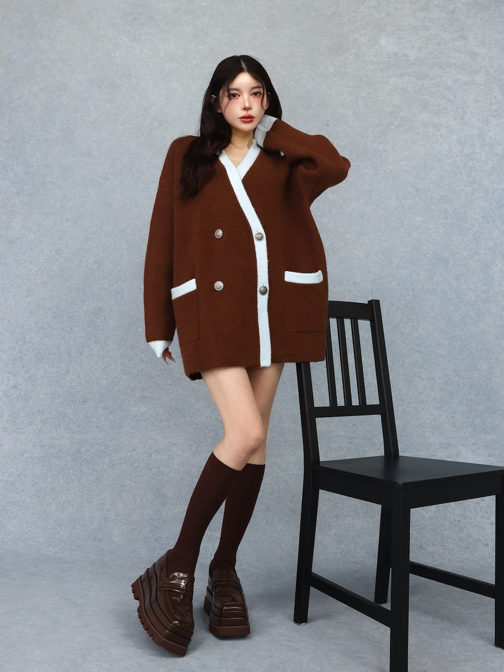 パイピングオーバーニットカーディガン – Darich (ダーリッチ)