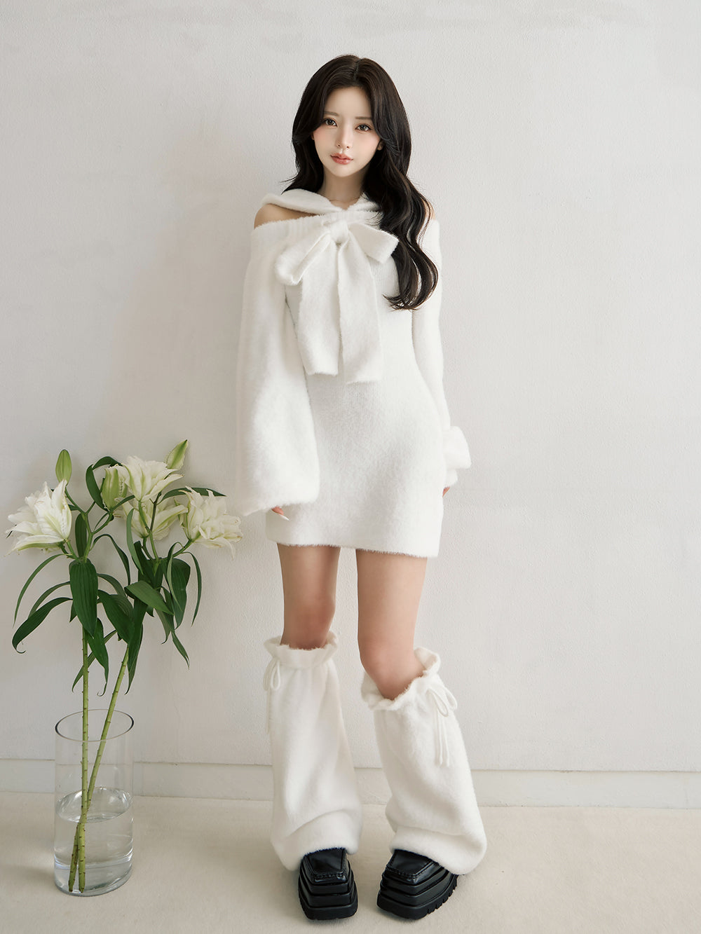 フーディーオフショルニットミニワンピース – Darich (ダーリッチ)