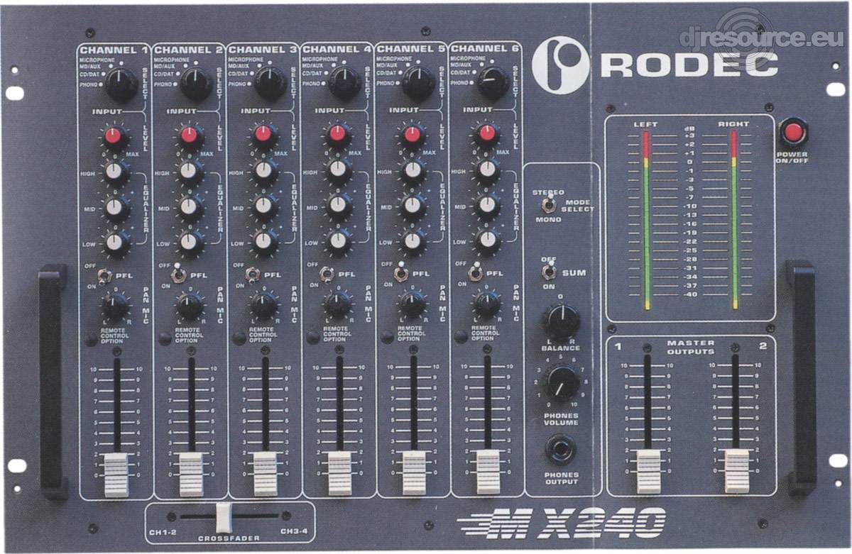 Rodec › MX240 › Mixer - Gearbase | DJResource