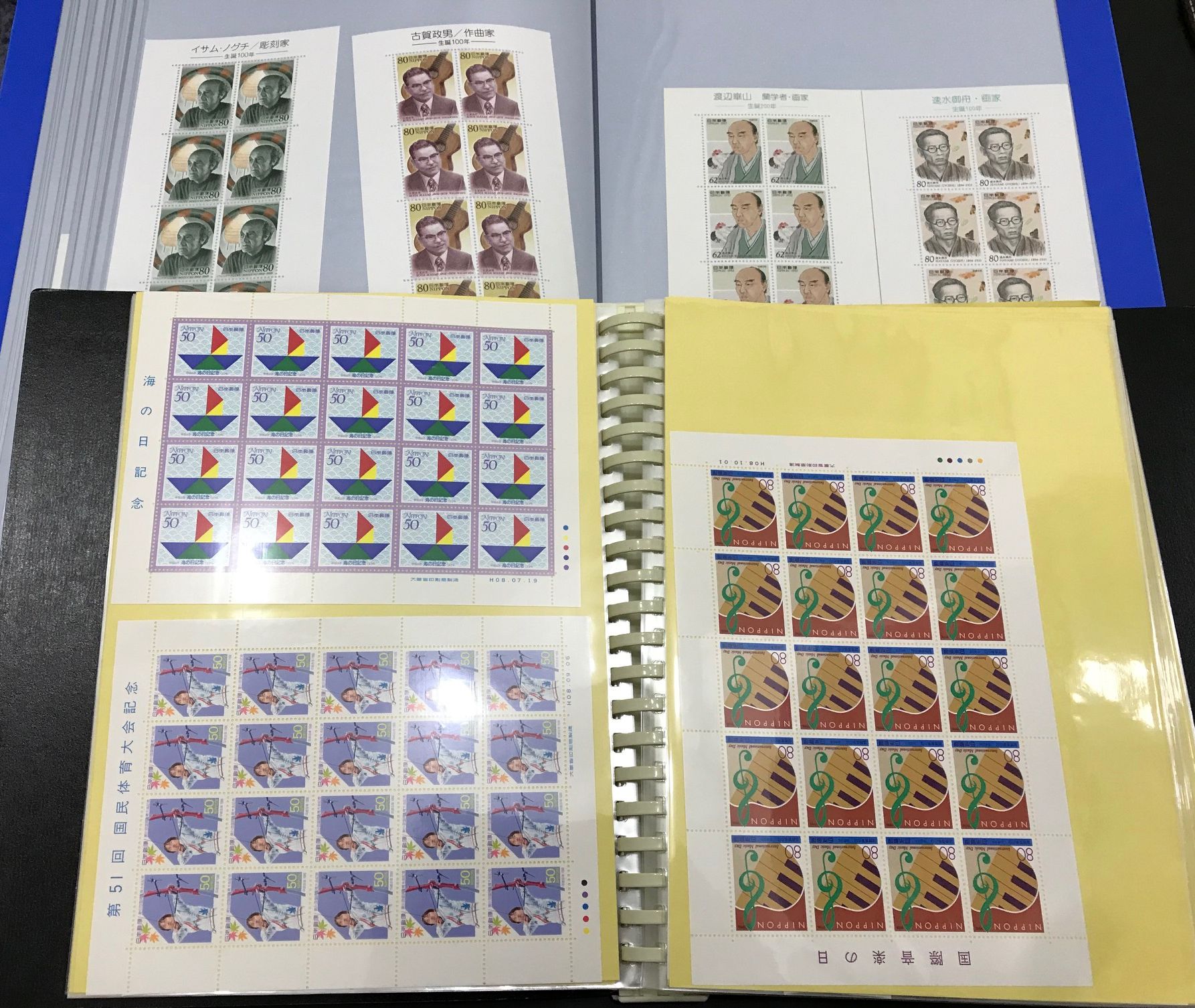 記念切手シート（平成発行） ストックブック5冊ほか