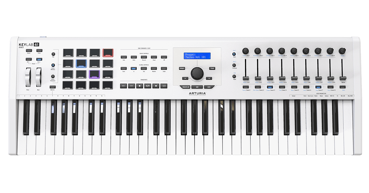 Arturia KEYLAB-61-MKII 61-Key USB/MIDI Controller Keyboard | Full