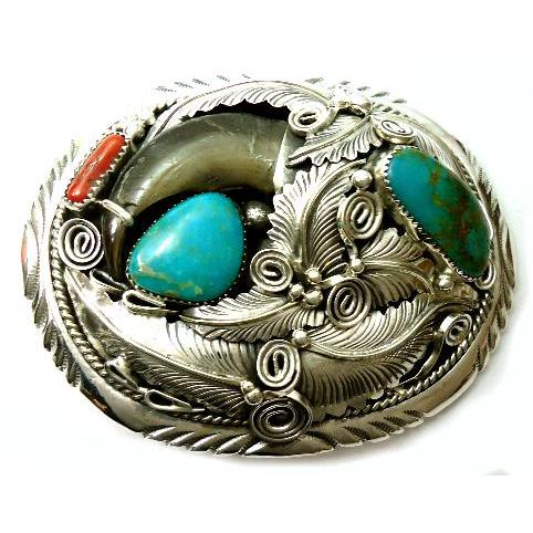 インディアンジュエリー シルバーバックル