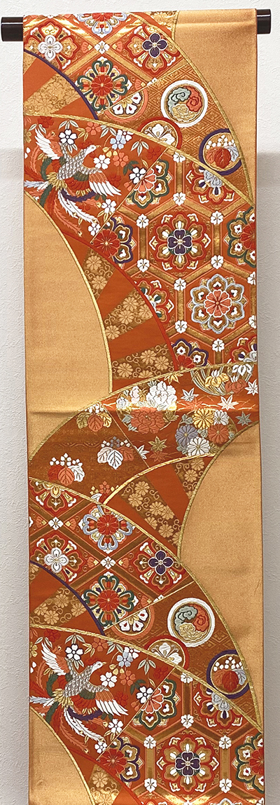 正絹袋帯、六通柄の写真