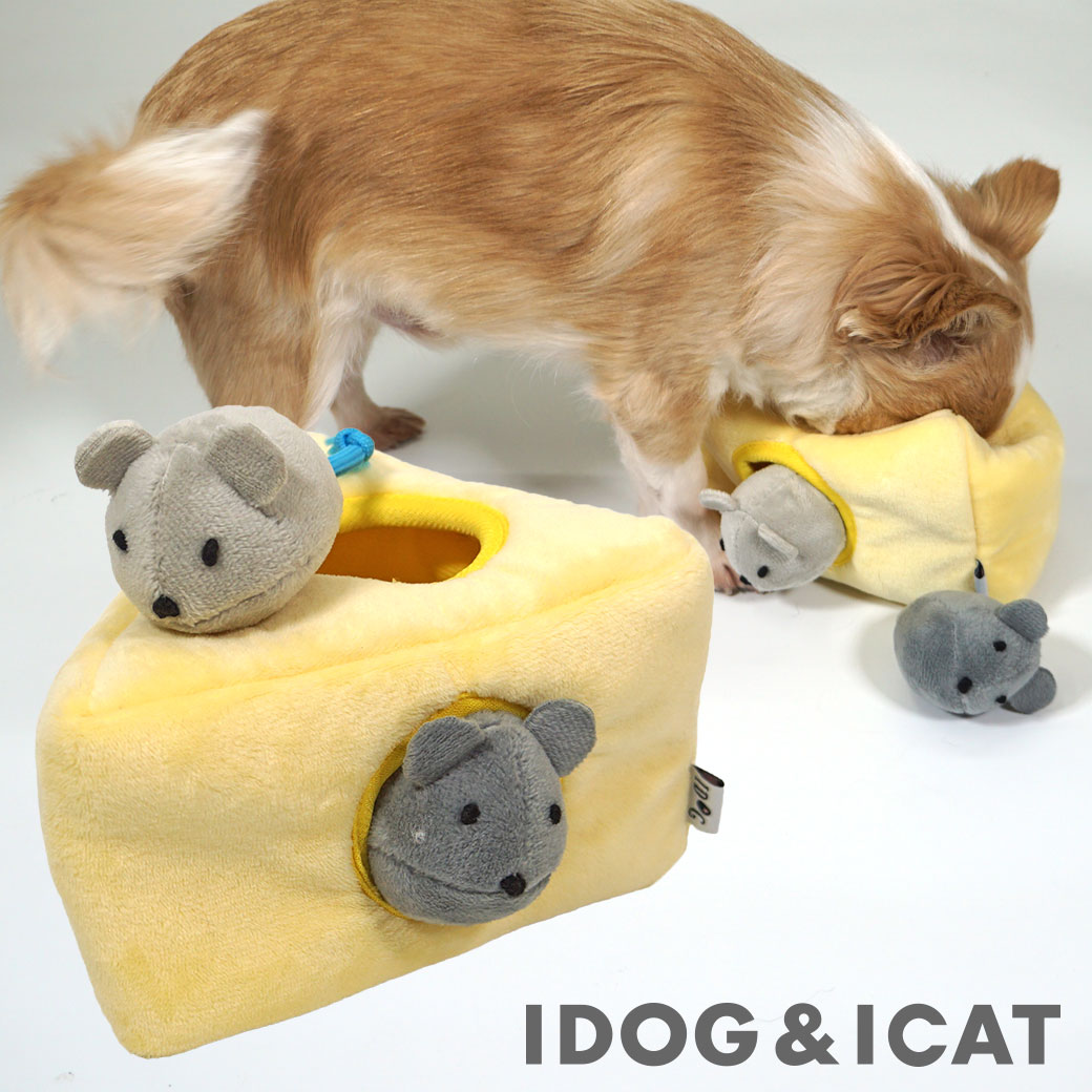 iDog 知育トイ チーズとネズミ カシャカシャと鳴き笛入り アイドッグ