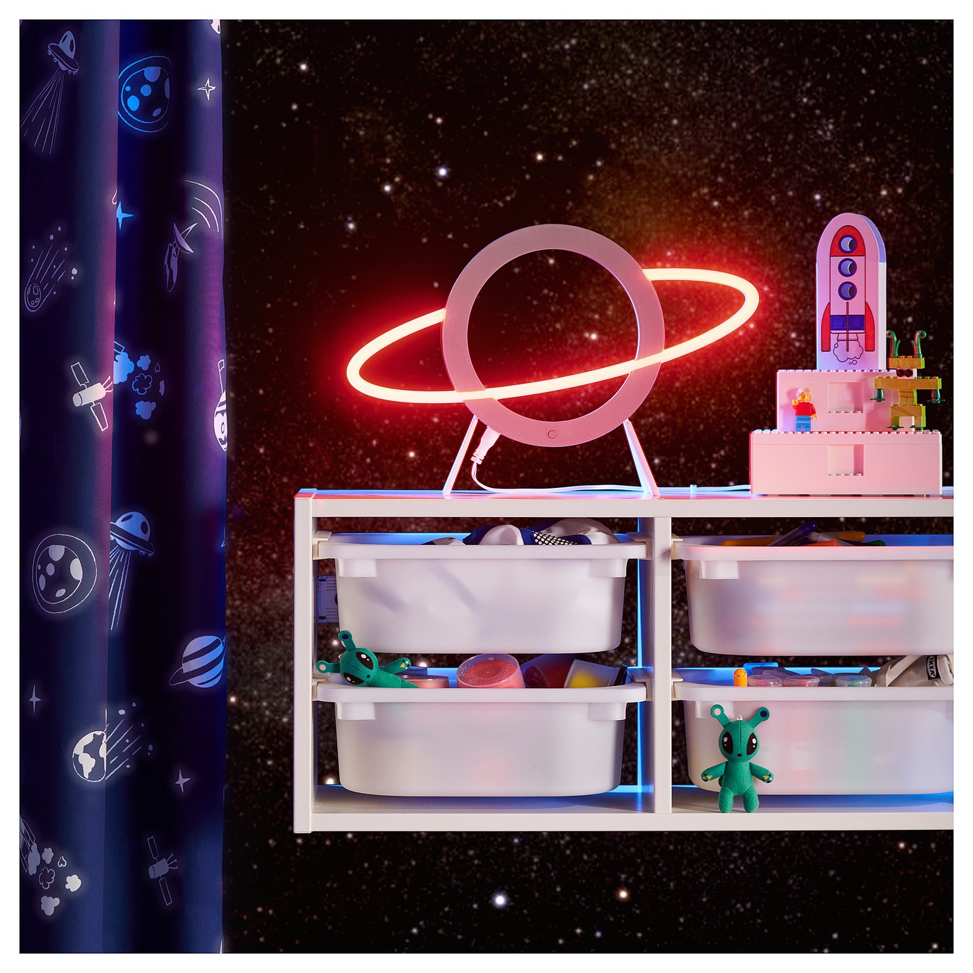 AFTONSPARV LED decorative light, planet shape multicolor - IKEA