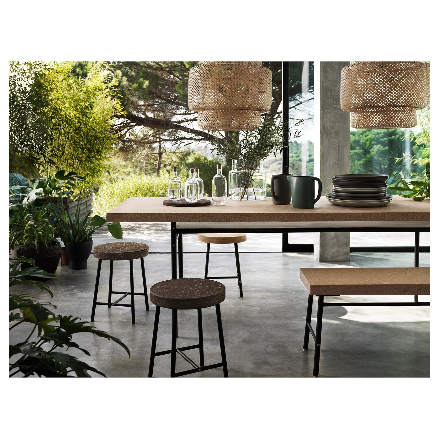 SINNERLIG pendant lamp, bamboo/handmade, 20