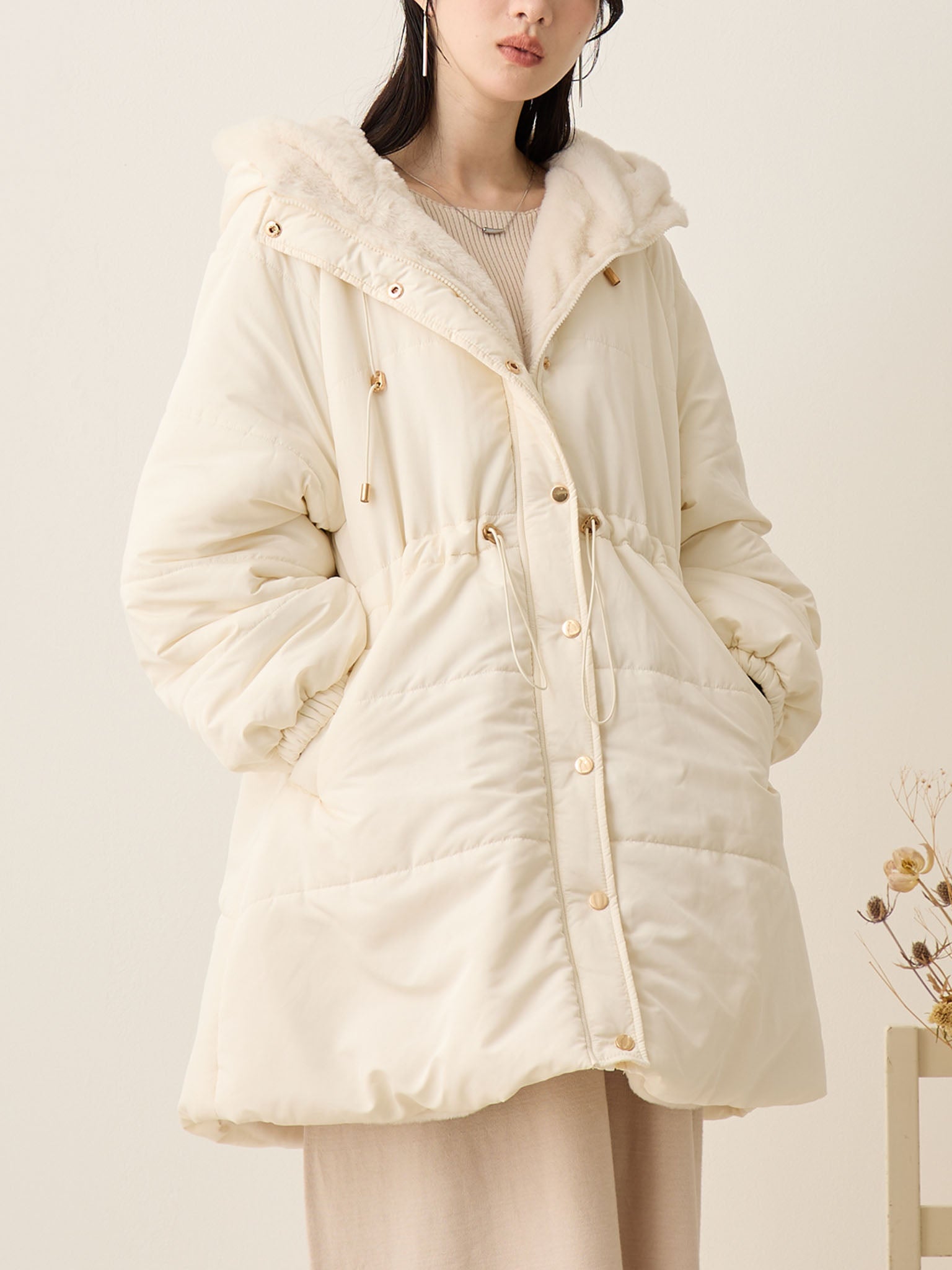 ダッカー付き中綿アウター Ecru – honono for mom&baby