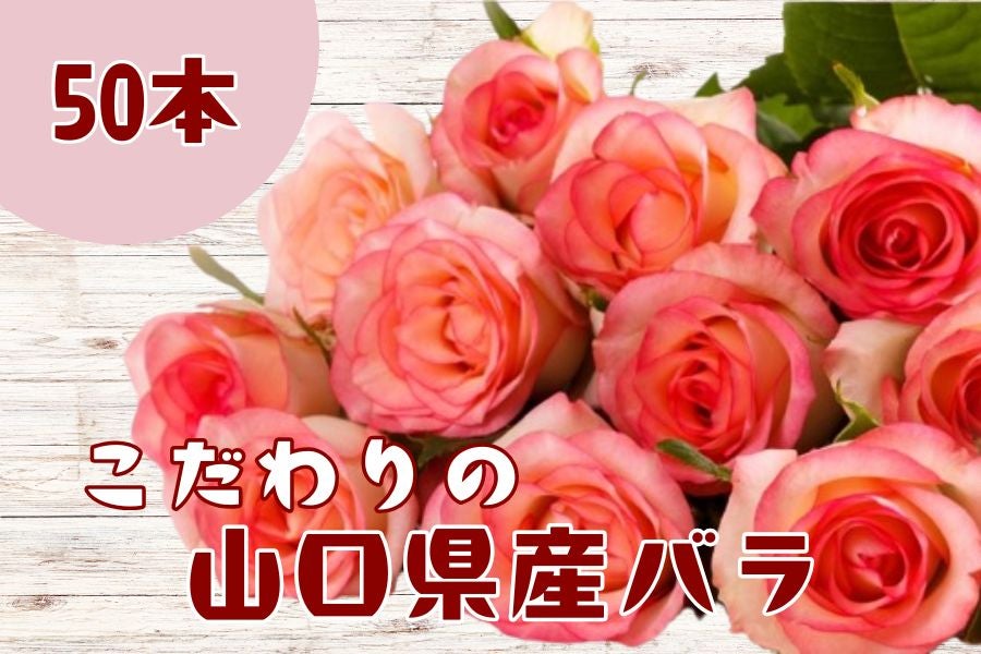 生産農場直送！こだわりのバラの花束 50本: 正直やまぐち|【JAタウン