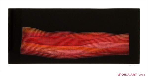 浜口陽三 野 (赤) | 絵画など美術品の販売と買取 | 東京・銀座 おいだ美術