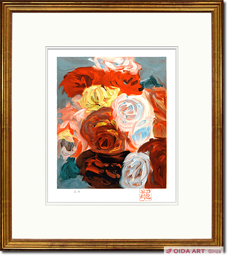 梅原龍三郎 薔薇 | 絵画など美術品の販売と買取 | 東京・銀座 おいだ美術