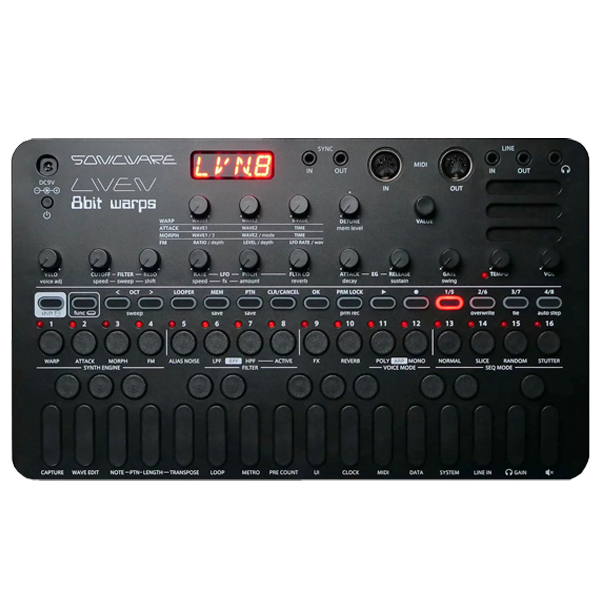 SONICWARE LIVEN 8bit warps All Black Limited Edition
