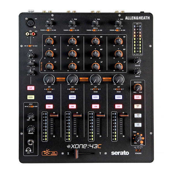 サウンドカード内蔵！Allen&Heath/DJミキサー/XONE:43Cのご紹介です。