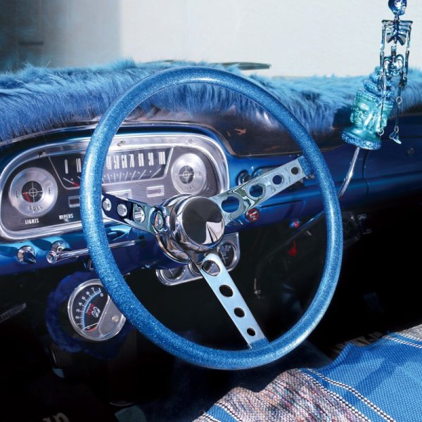 MOONEYES ORIGINAL California Metal Flake Finger Grip Steering