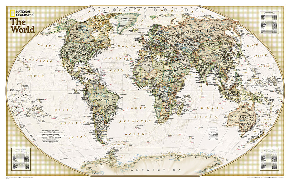 World Explorer Executive 世界地図 National Geographic / 地図のご