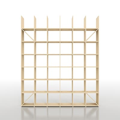 Shelf 壁一面の本棚 奥行350mm 縦7コマ×横6コマ|margherita