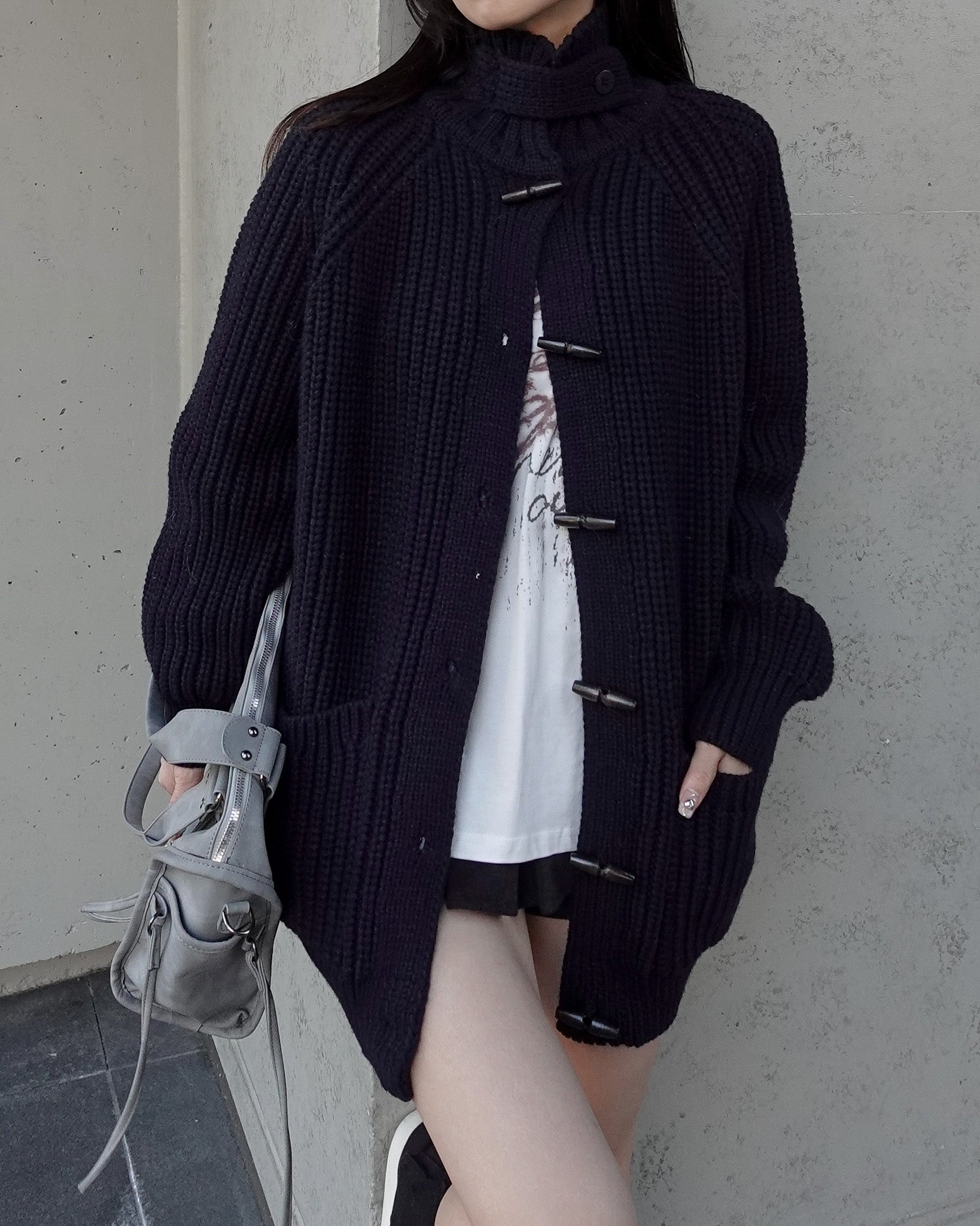 トグルボタンニットカーディガン – menot