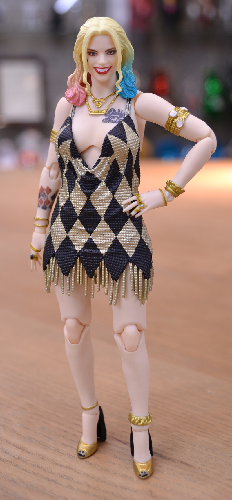 ハーレクイン43cm大型フィギュア クレイジートイズ ( 訳あり )一点限り