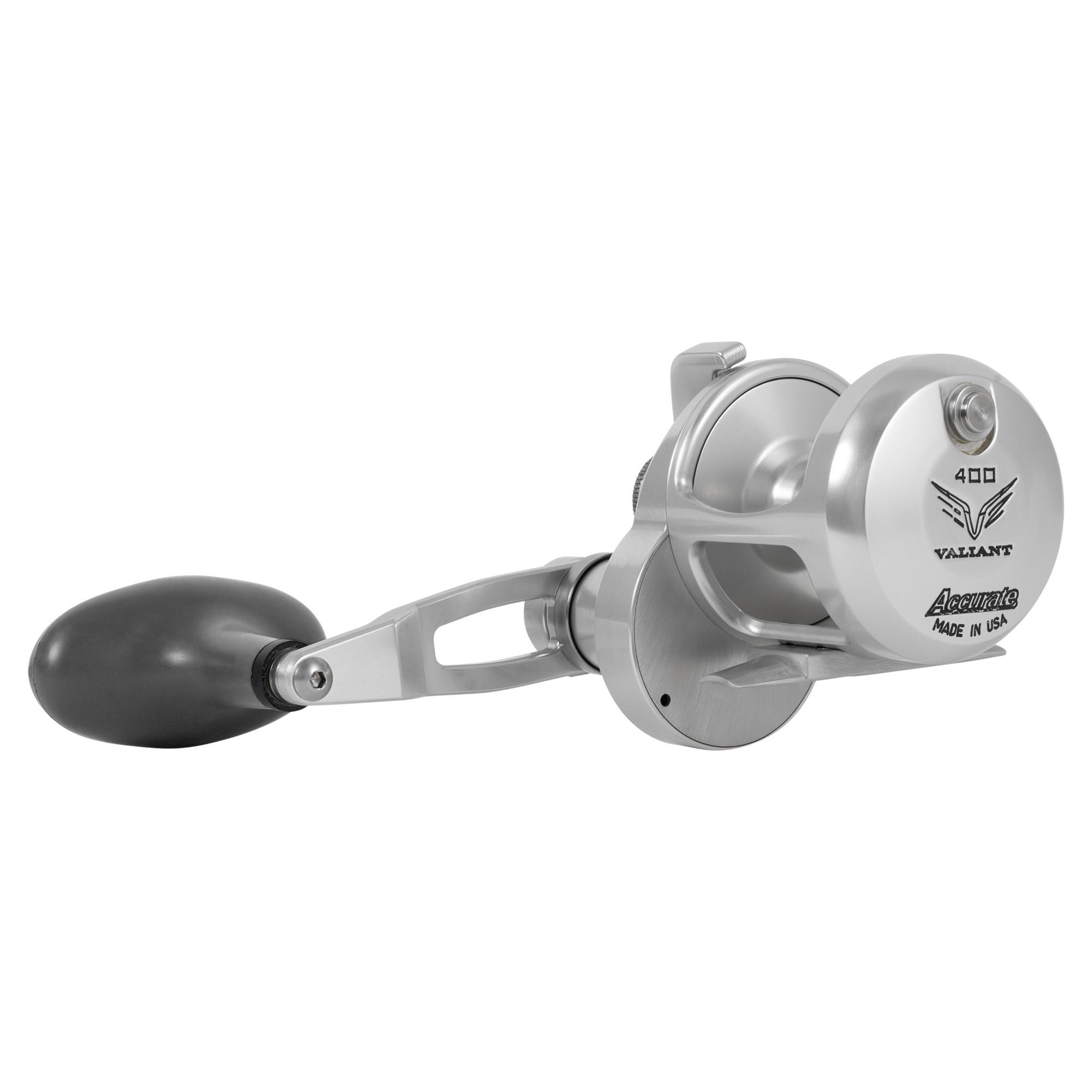 VT2-400-S - Accurate Valiant 2 400 Two Speed Reel - Silver - Right